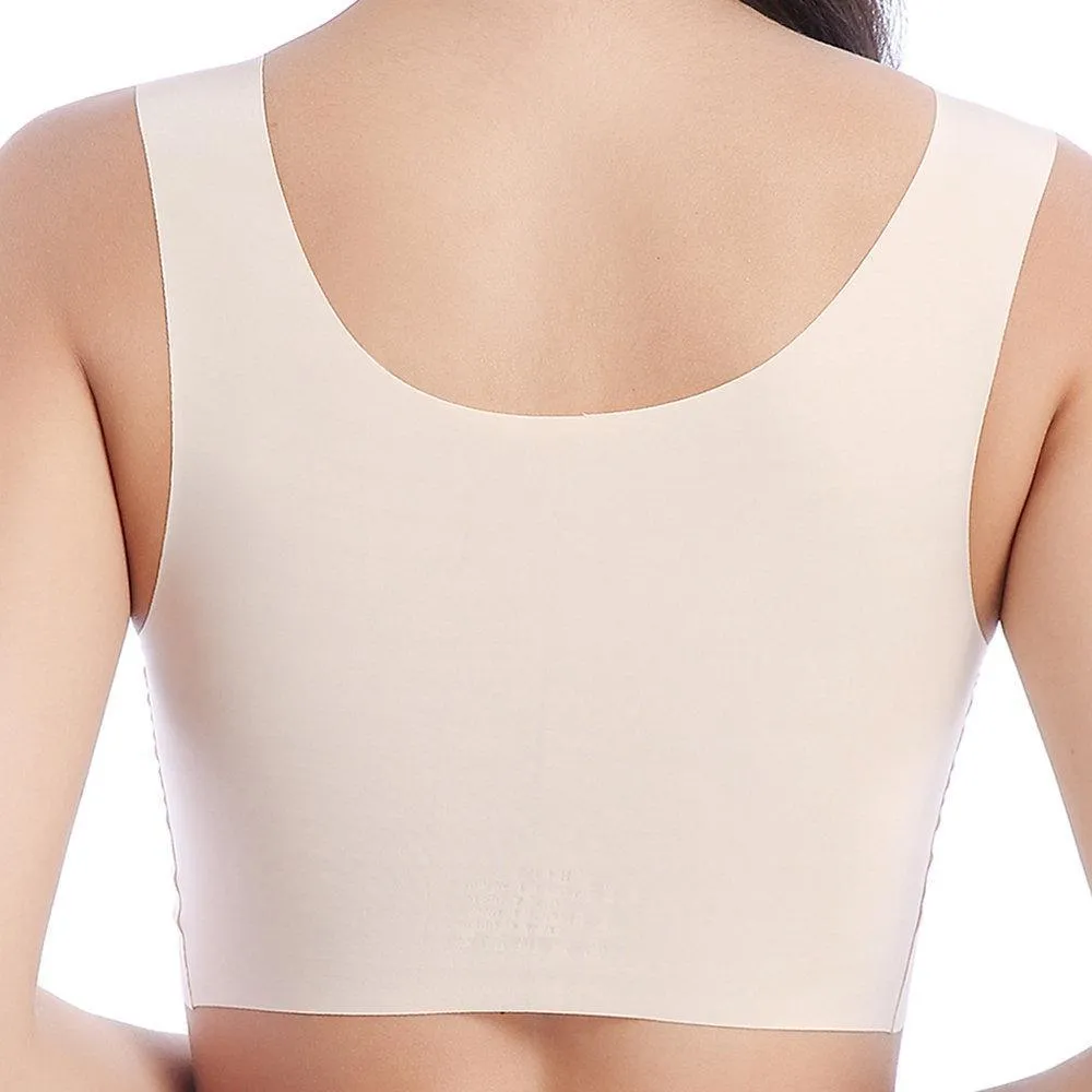 Super Comfy High Elastic Wireless Full Busty Soft Bras - Black
