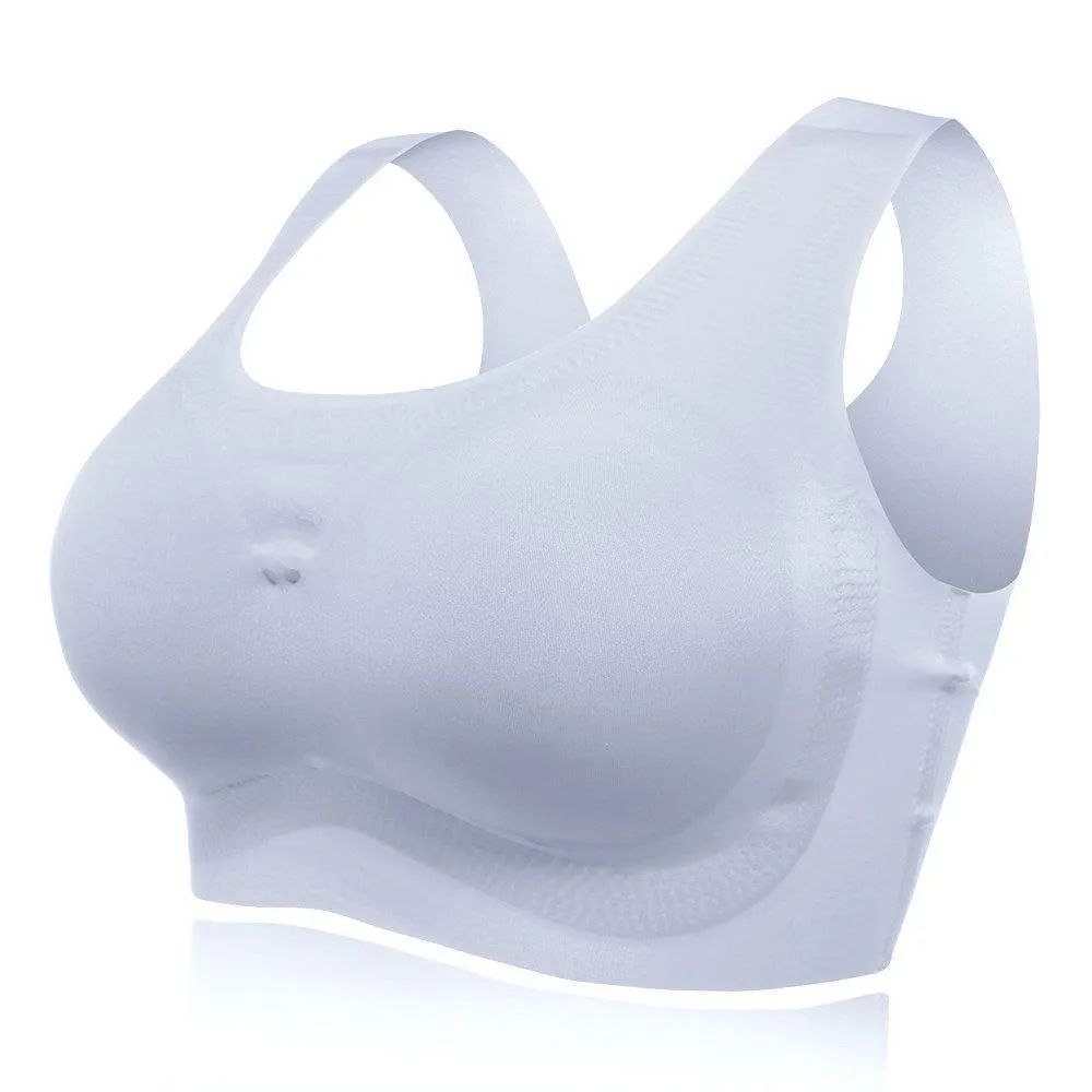 Super Comfy High Elastic Wireless Full Busty Soft Bras - Black