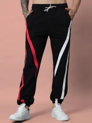 SWATHE COLORFUL STRIPE JOGGERS (BLACK)