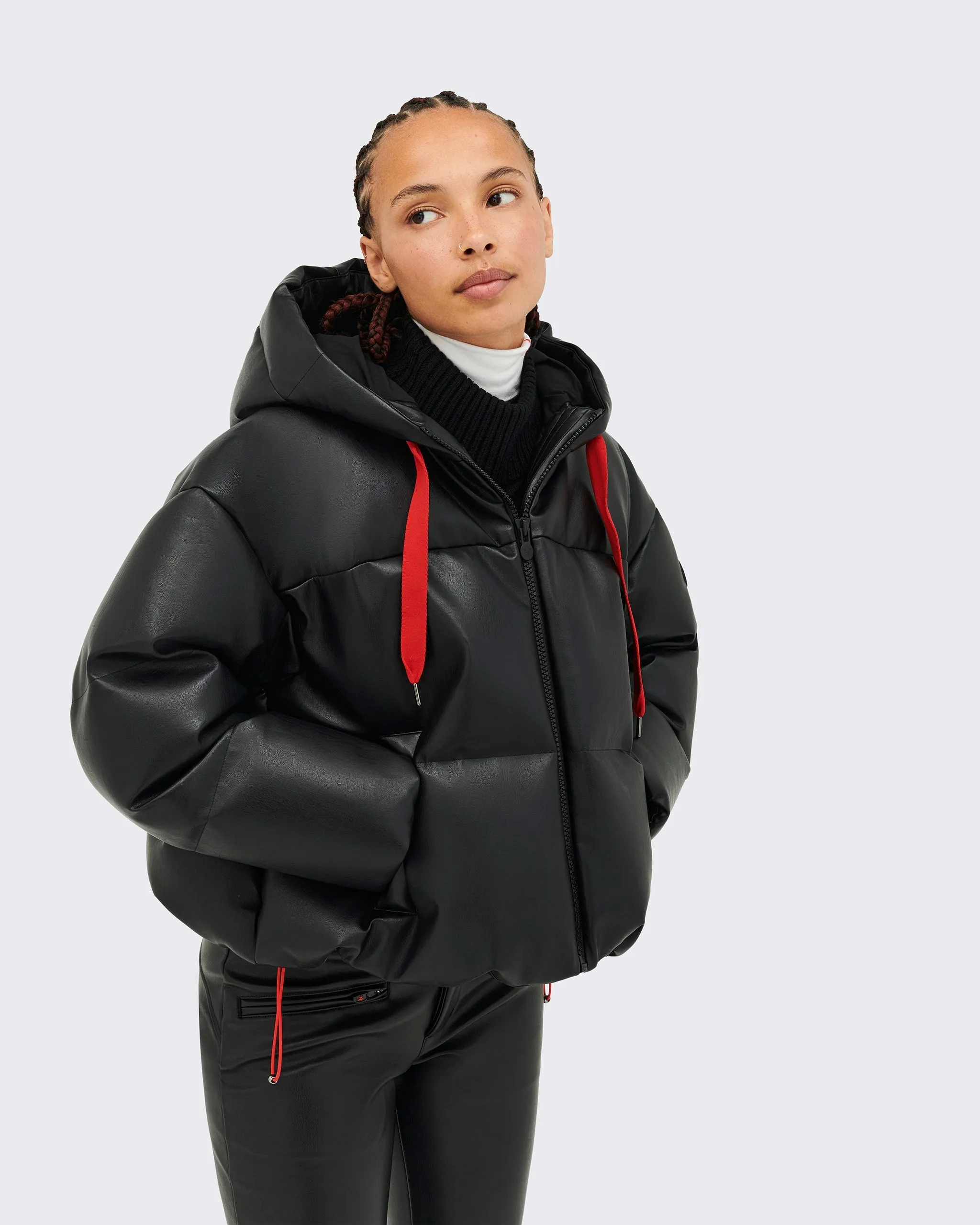 Taos Faux-Leather Down Jacket W
