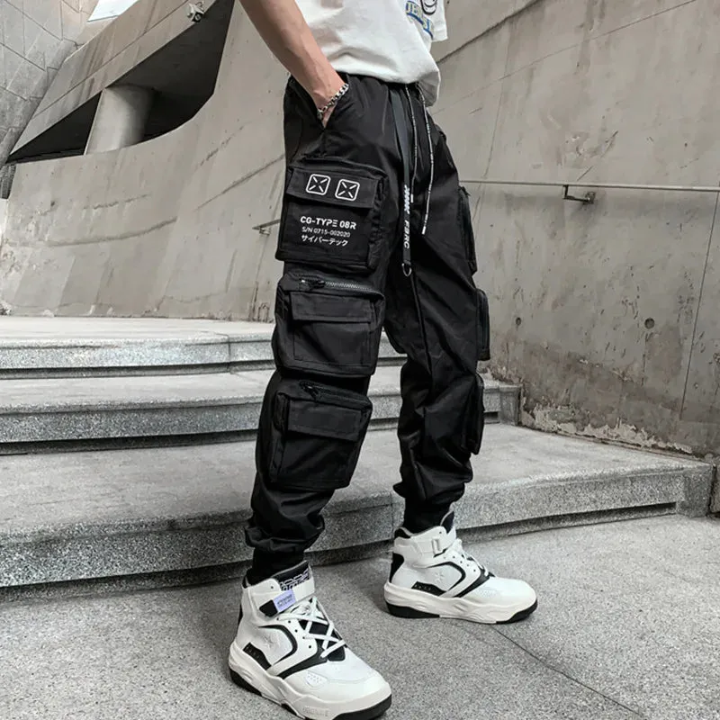 Techwear Multi-Pocket Cargo Pants - Vintage Punk Hip Hop Style Joggers