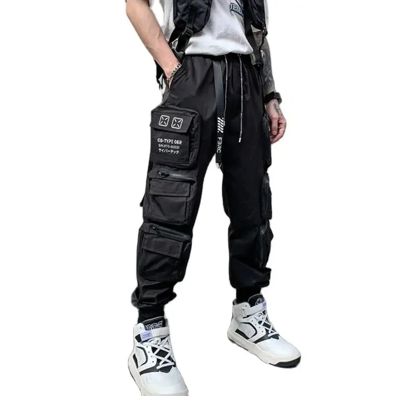 Techwear Multi-Pocket Cargo Pants - Vintage Punk Hip Hop Style Joggers