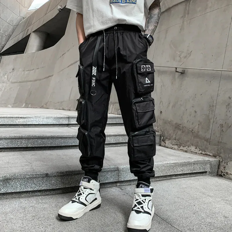 Techwear Multi-Pocket Cargo Pants - Vintage Punk Hip Hop Style Joggers