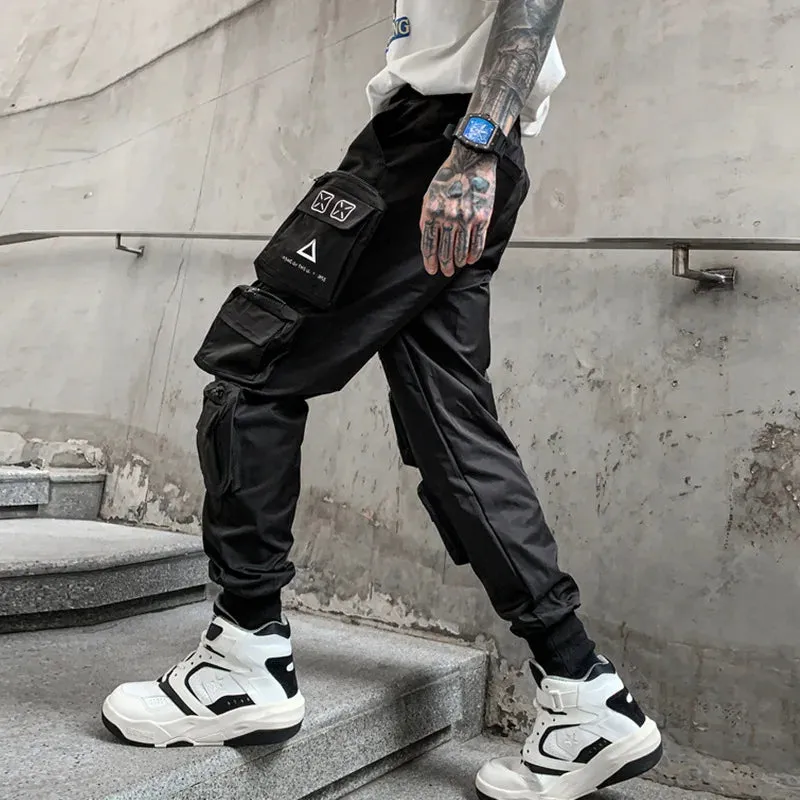 Techwear Multi-Pocket Cargo Pants - Vintage Punk Hip Hop Style Joggers