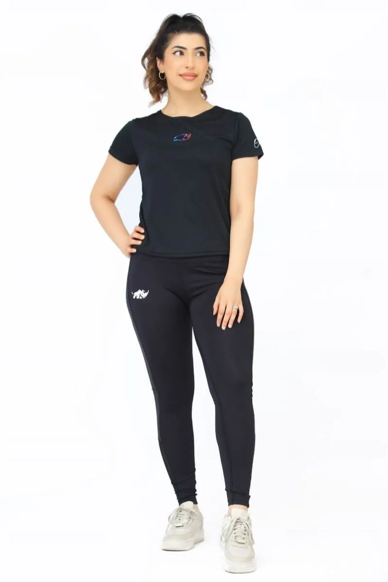 THE INFINITY BLACK SET (SHIRT LEGGINGS)