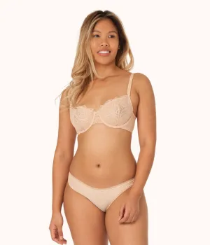 The Unlined Lace Bra: Toasted Almond