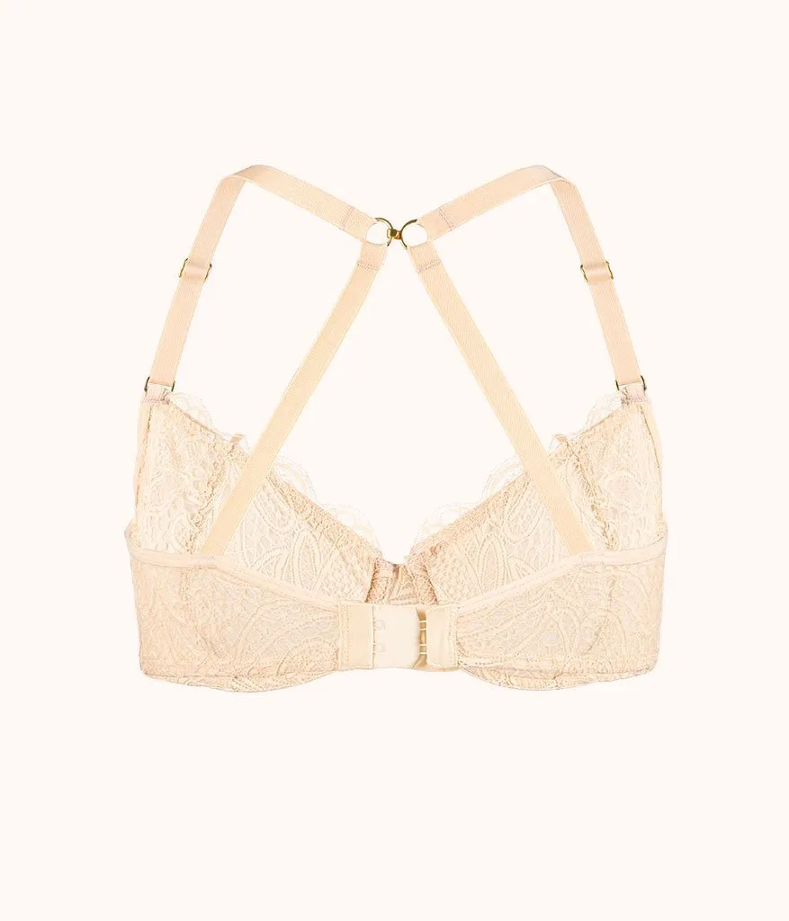 The Unlined Lace Bra: Toasted Almond