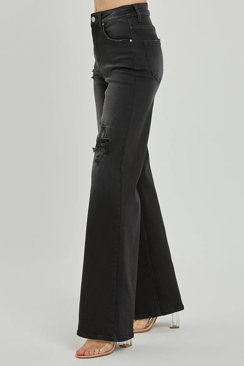 Time After Time Risen Distressed Wide Leg Jeans