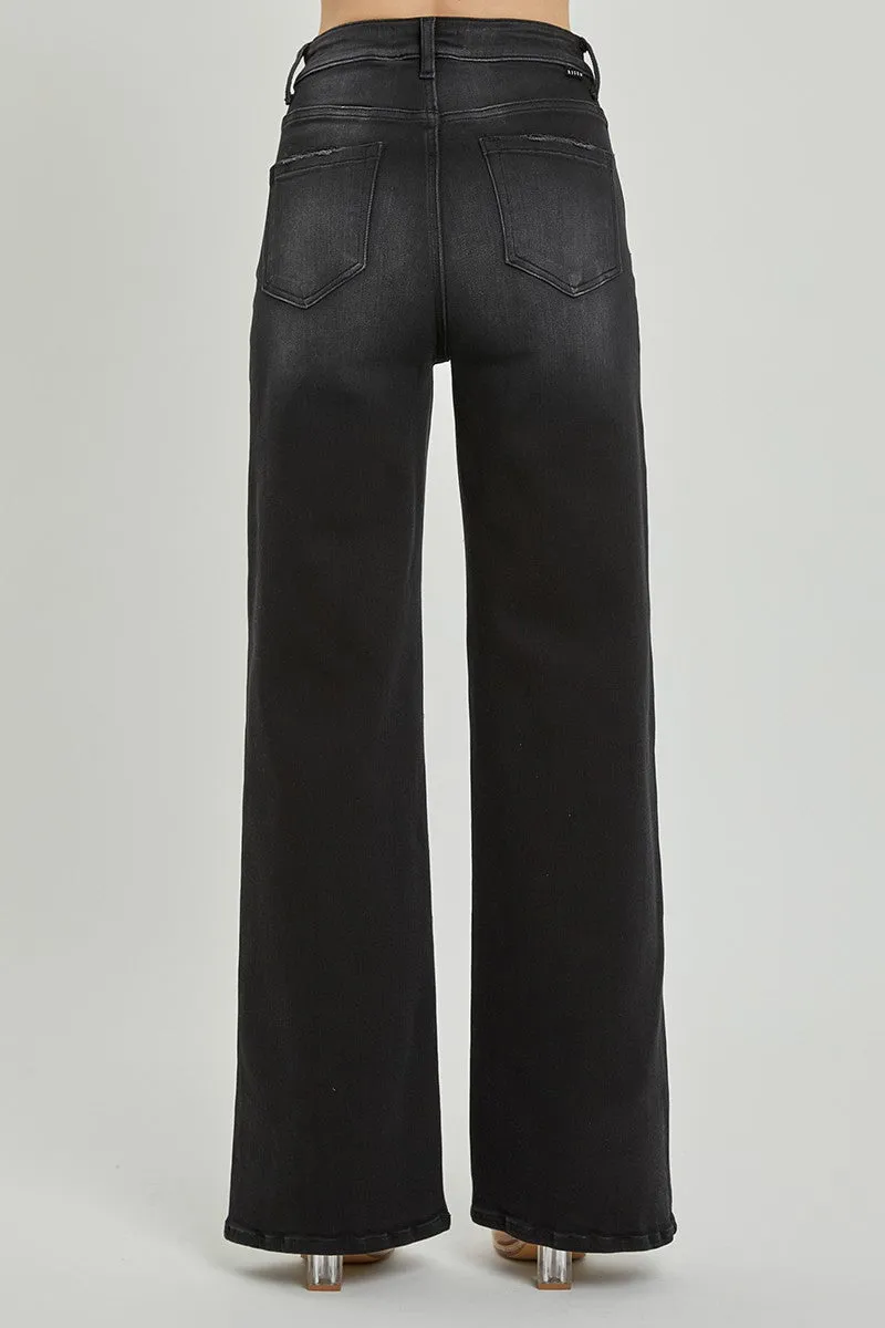 Time After Time Risen Distressed Wide Leg Jeans