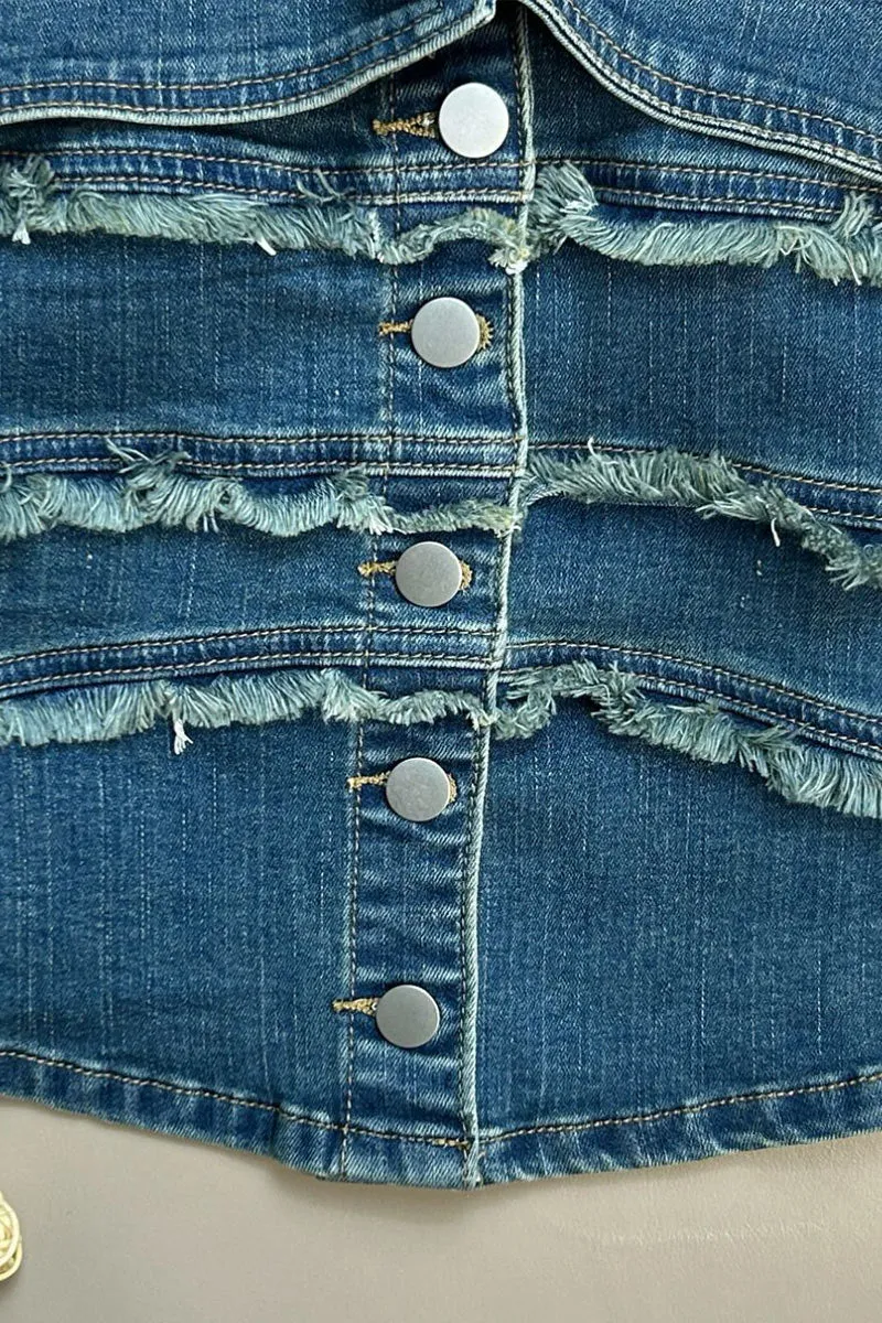 TN0172 Denim Tube Top