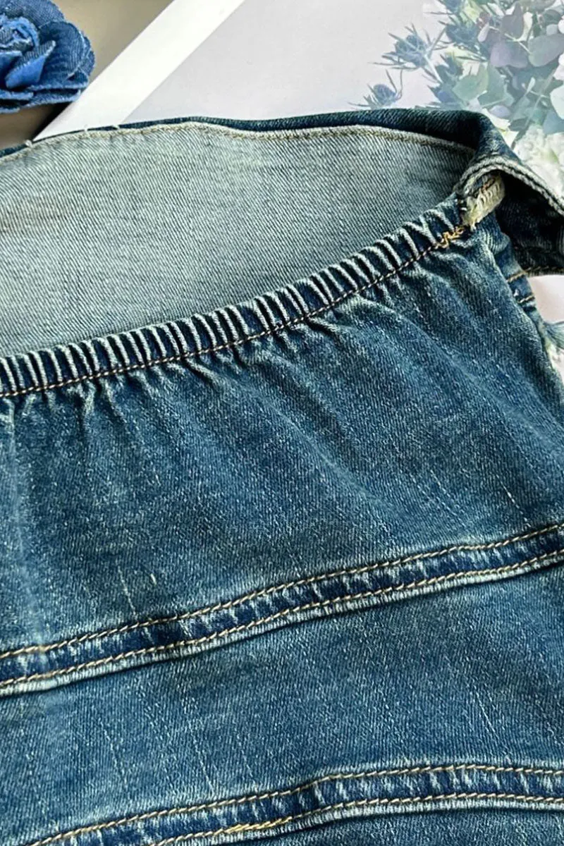TN0172 Denim Tube Top