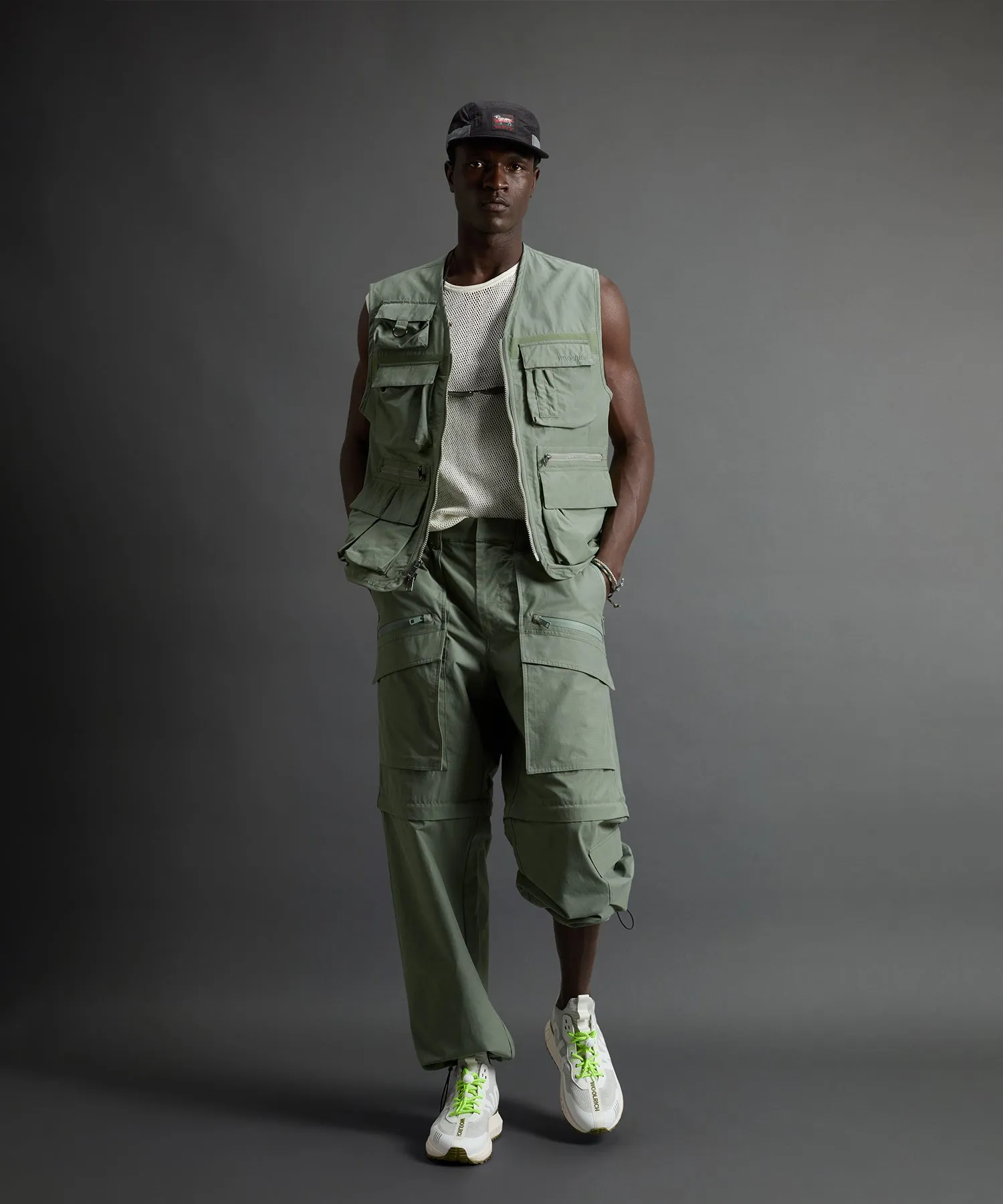 Todd Snyder x Woolrich Fishing Vest in Sage