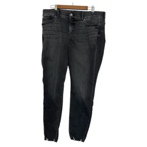 Torrid Bombshell Skinny Gray Raw Hem Distressed Jeans 20R
