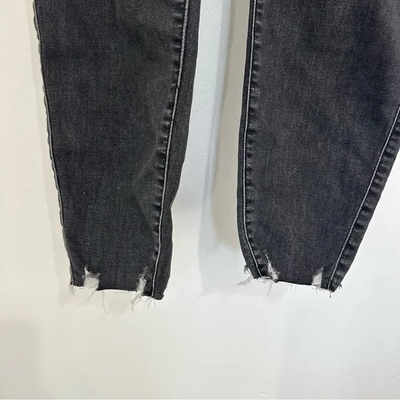 Torrid Bombshell Skinny Gray Raw Hem Distressed Jeans 20R