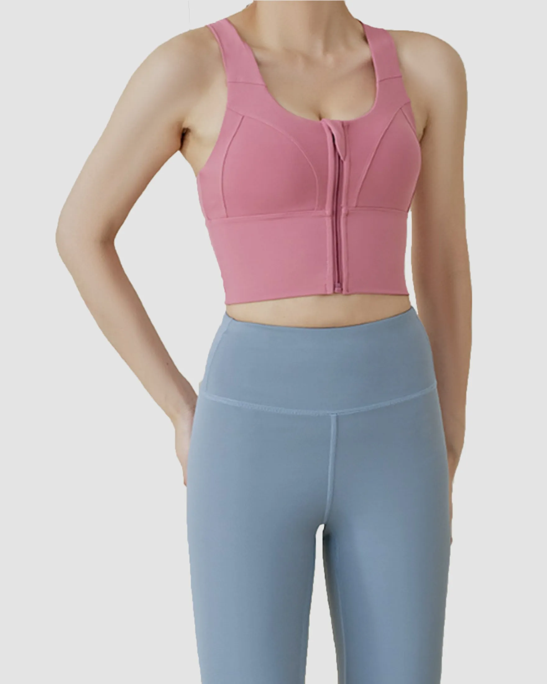 Train High Coverage Workout Zip Up Bra