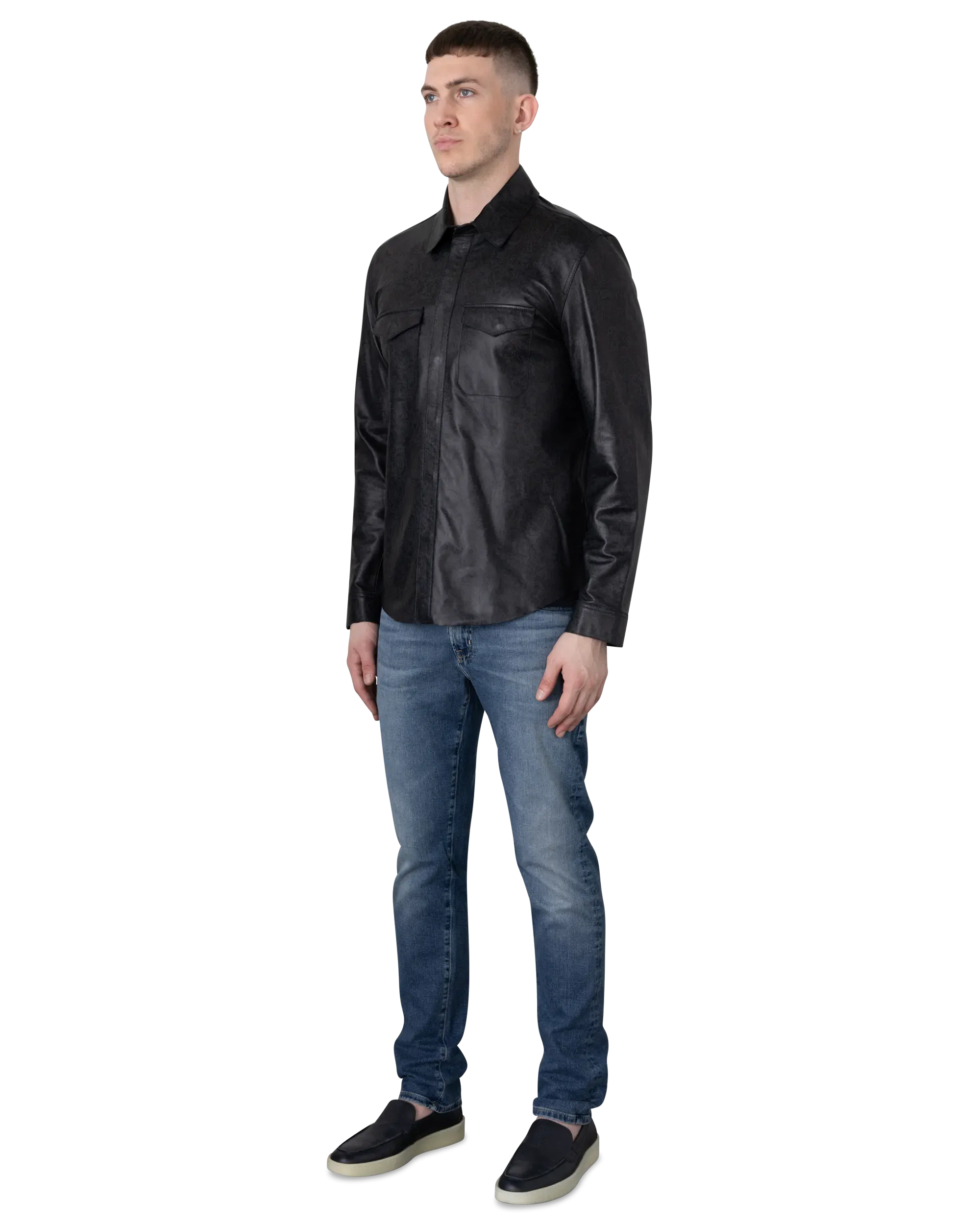 Travis Leather Shirt Jacket