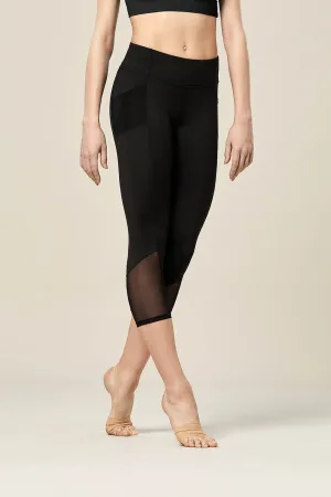 TS55248 - Bloch Renata Mesh Panelled Womens Capri Tight