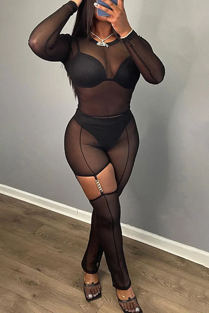 UH0404 Mesh Shirt and Leggings Set