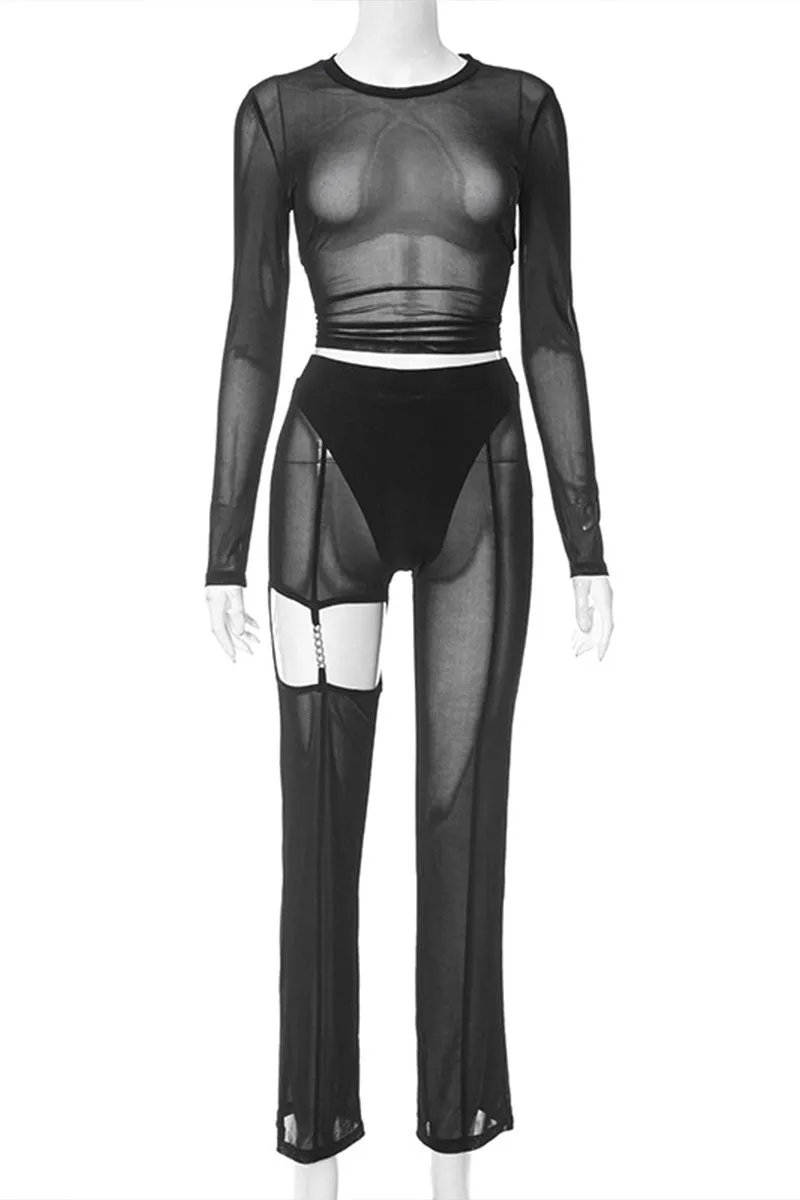 UH0404 Mesh Shirt and Leggings Set