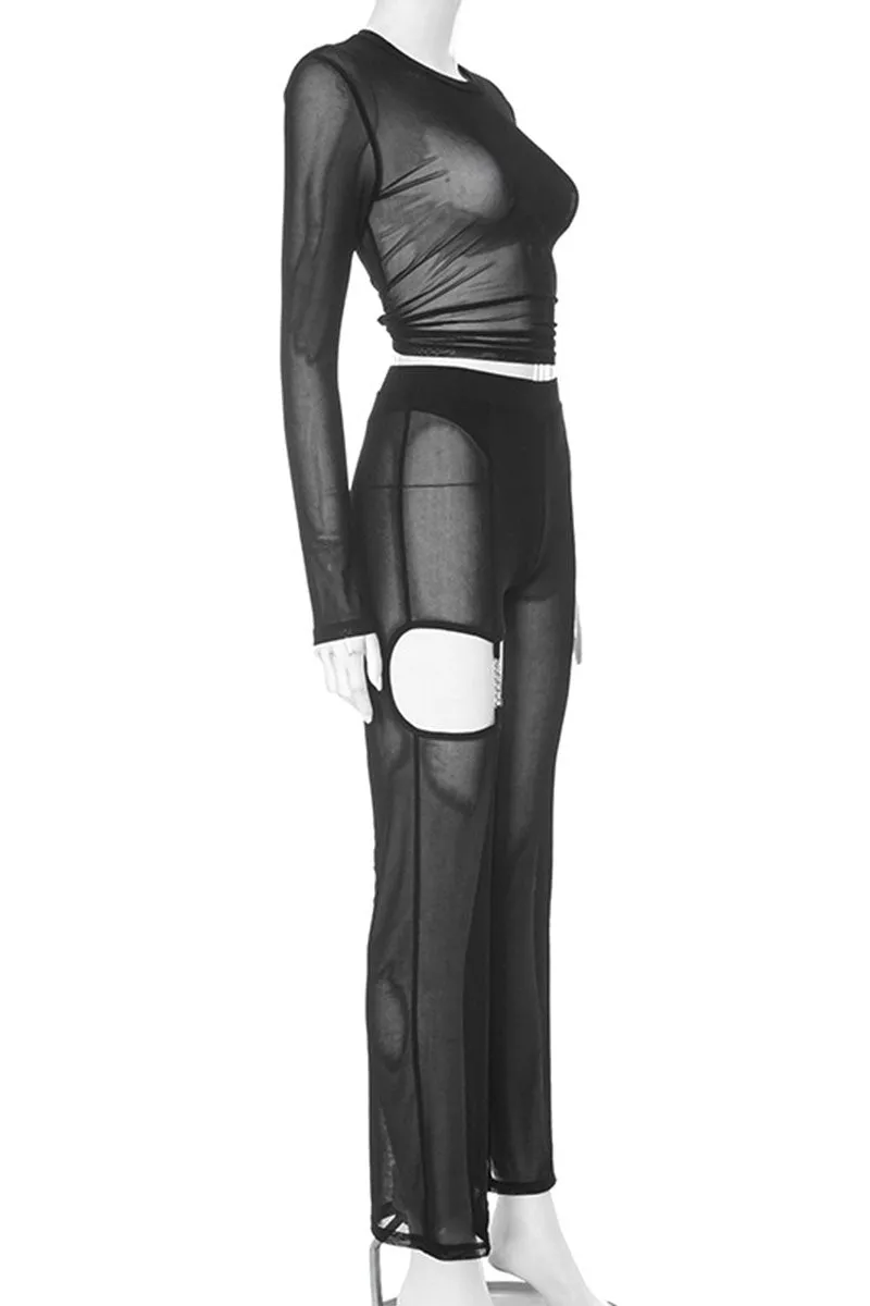 UH0404 Mesh Shirt and Leggings Set