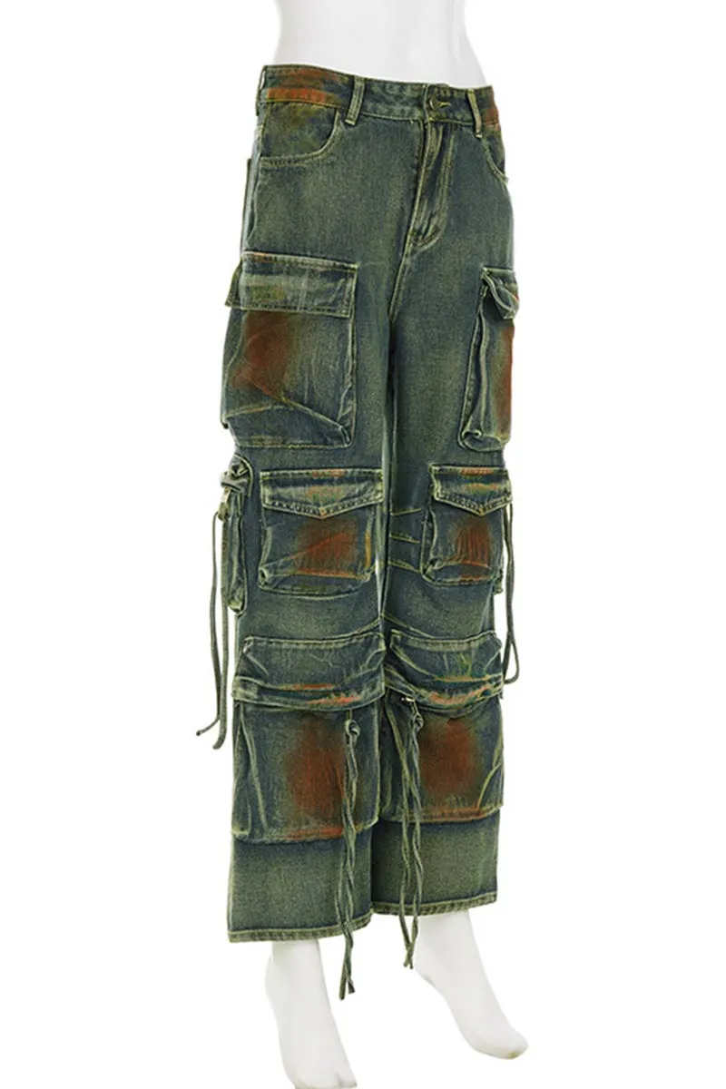 UH697 Denim Halter Top and Pants Set