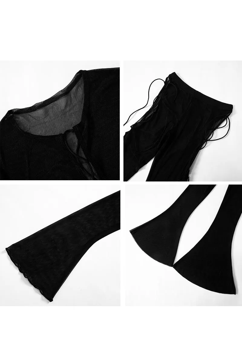 UI0425 Mesh Shirt and Leggings Set