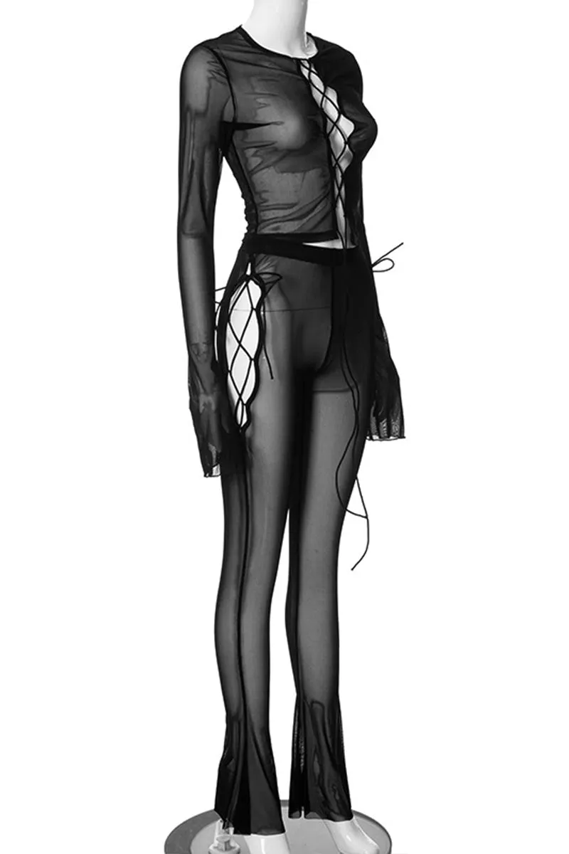 UI0425 Mesh Shirt and Leggings Set