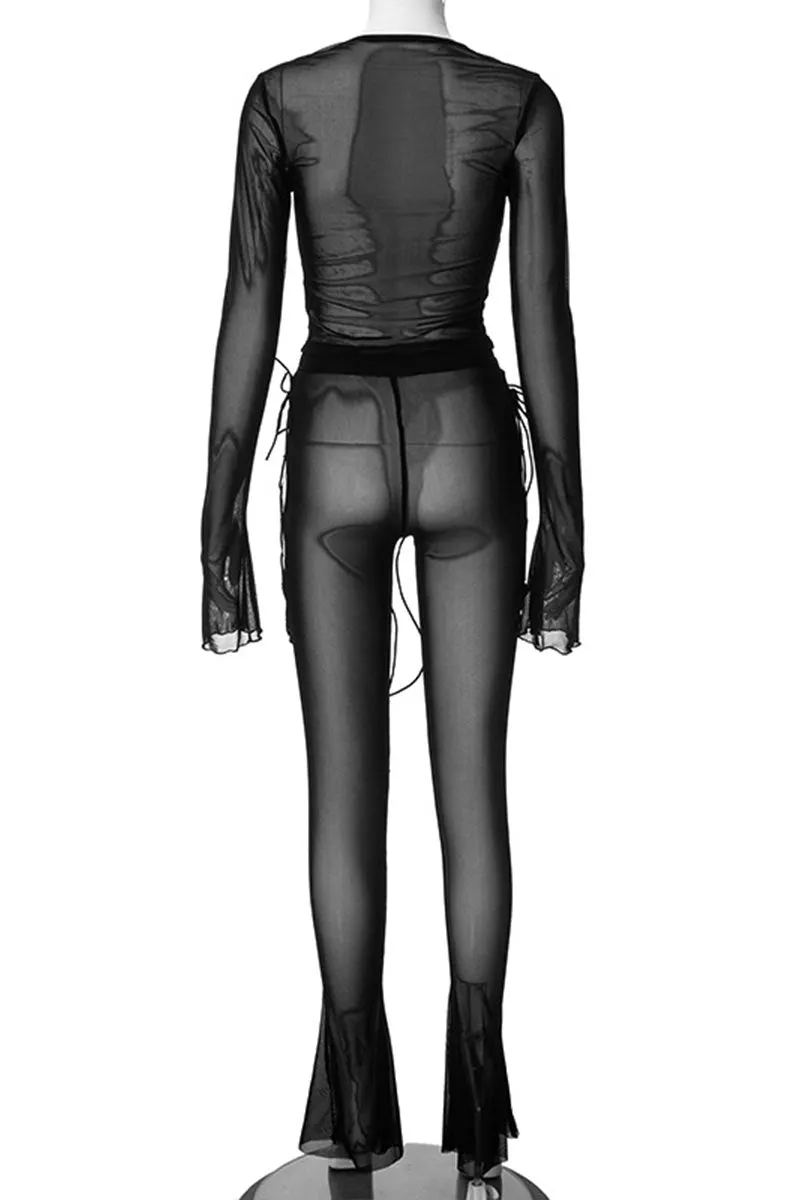 UI0425 Mesh Shirt and Leggings Set
