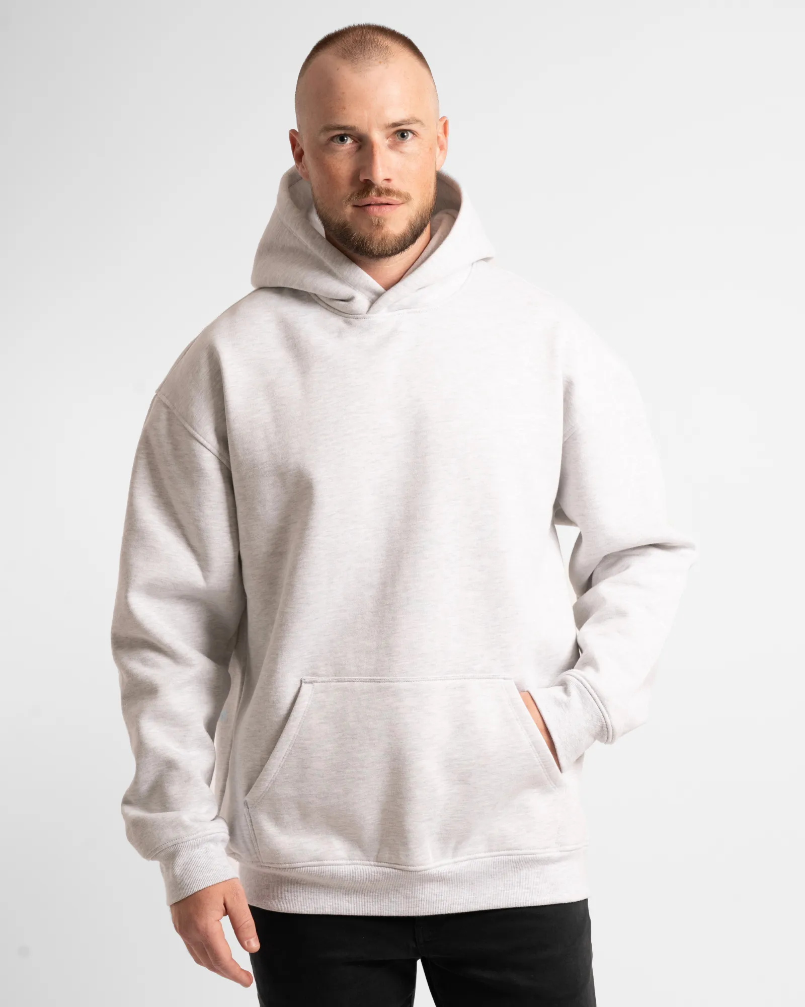 Unisex Oversized Hoodie - Grey Marle