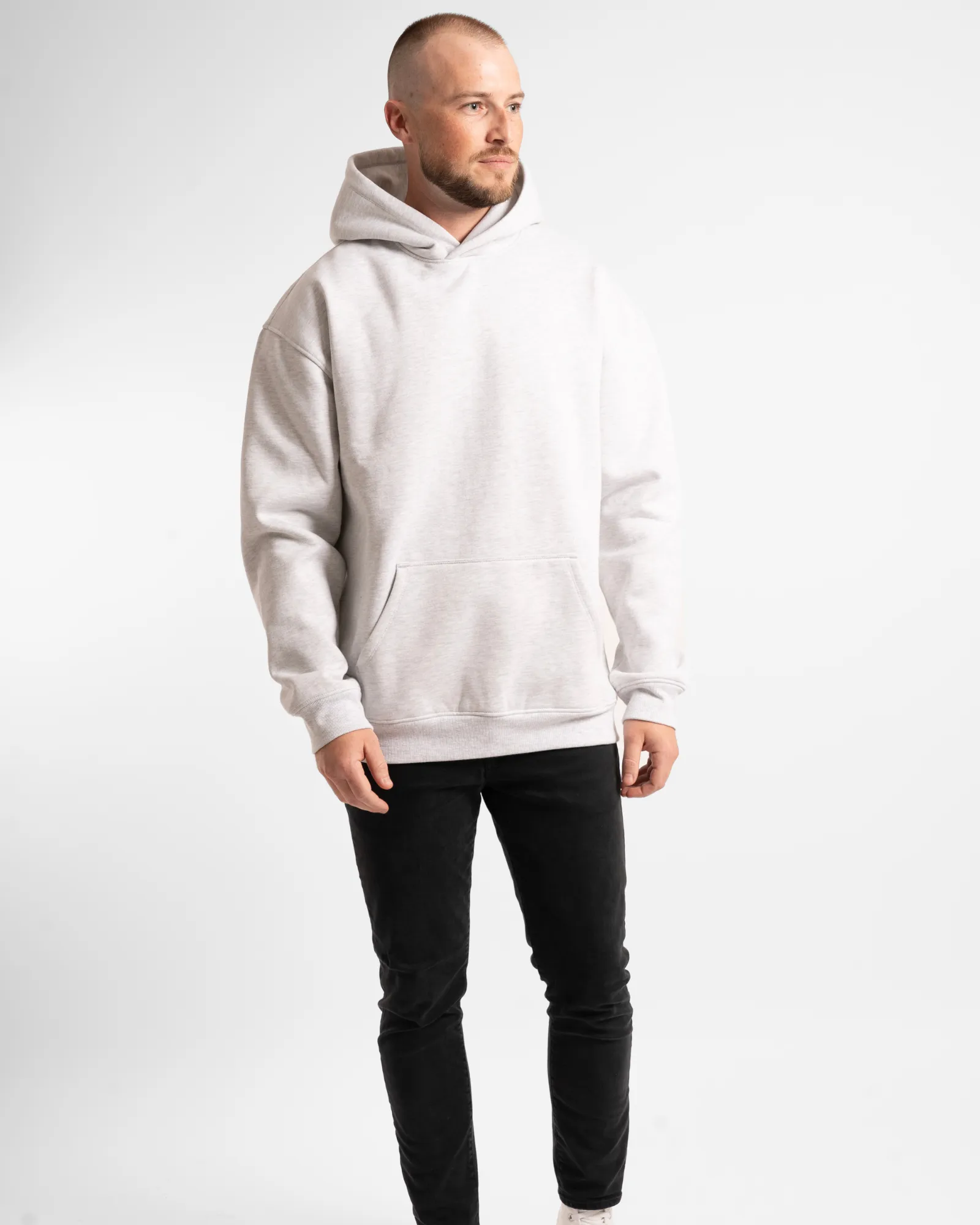 Unisex Oversized Hoodie - Grey Marle