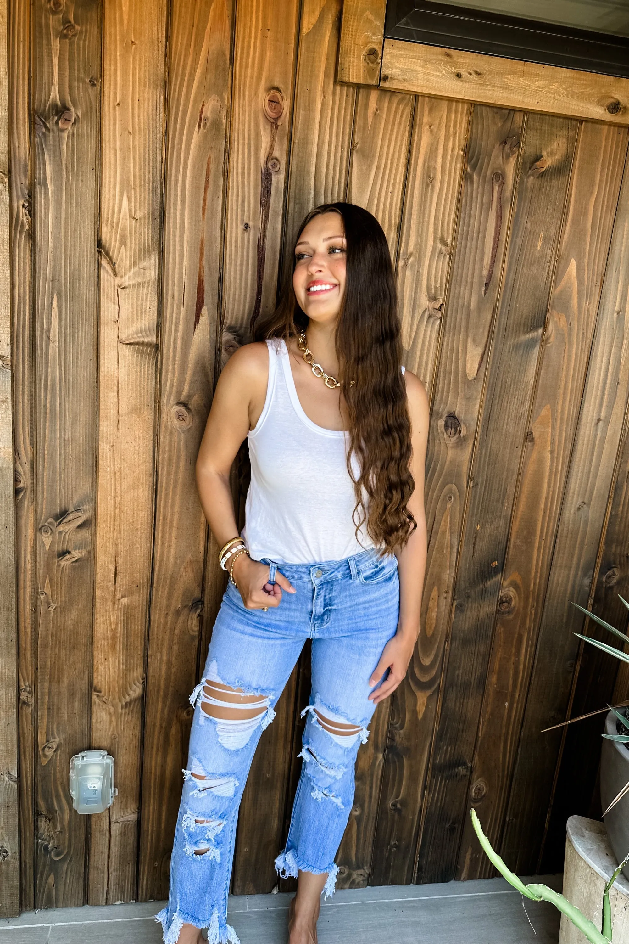 Urban Distressed Crop Jeans