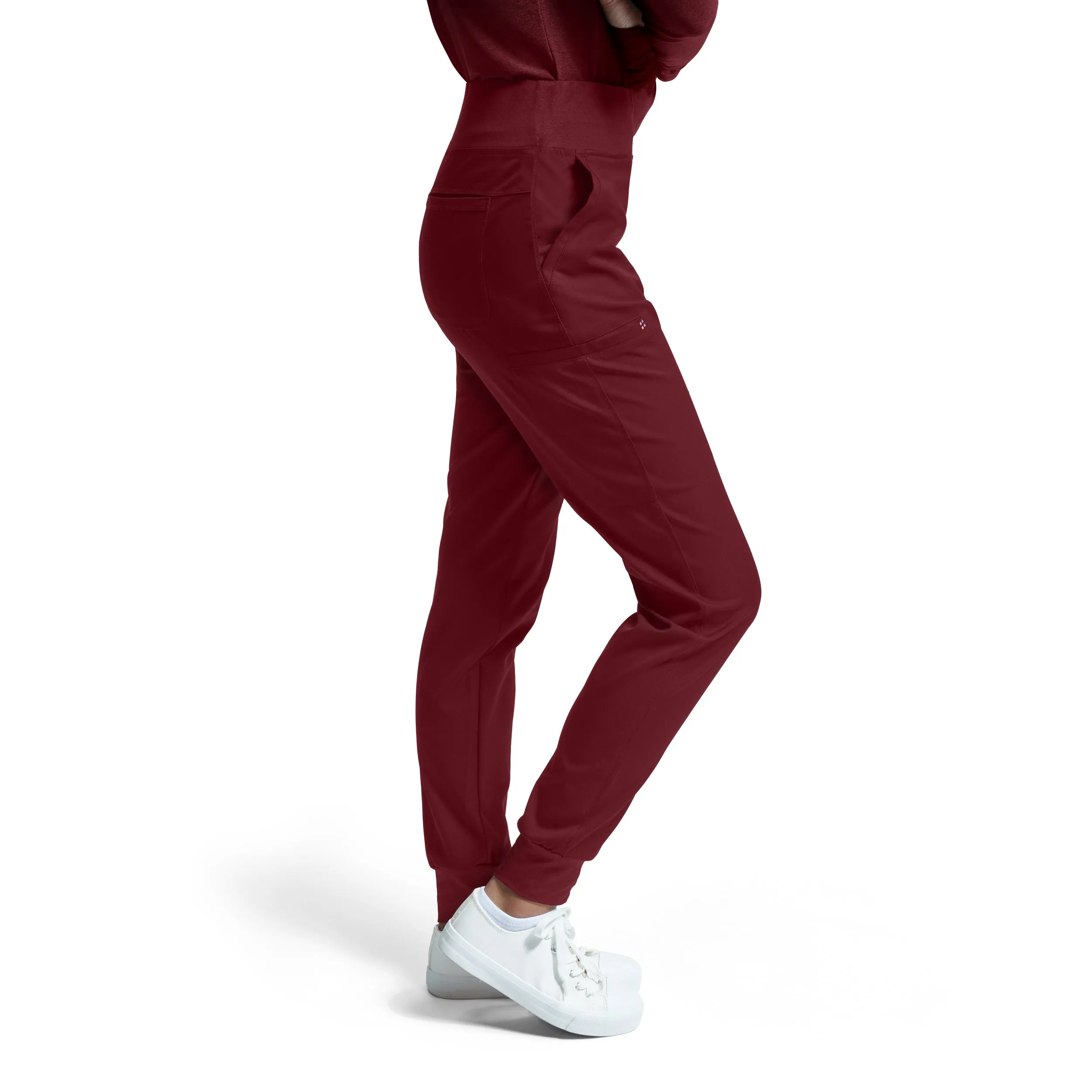 VIBE WB420 Women's Jogger Scrub Pants Wine