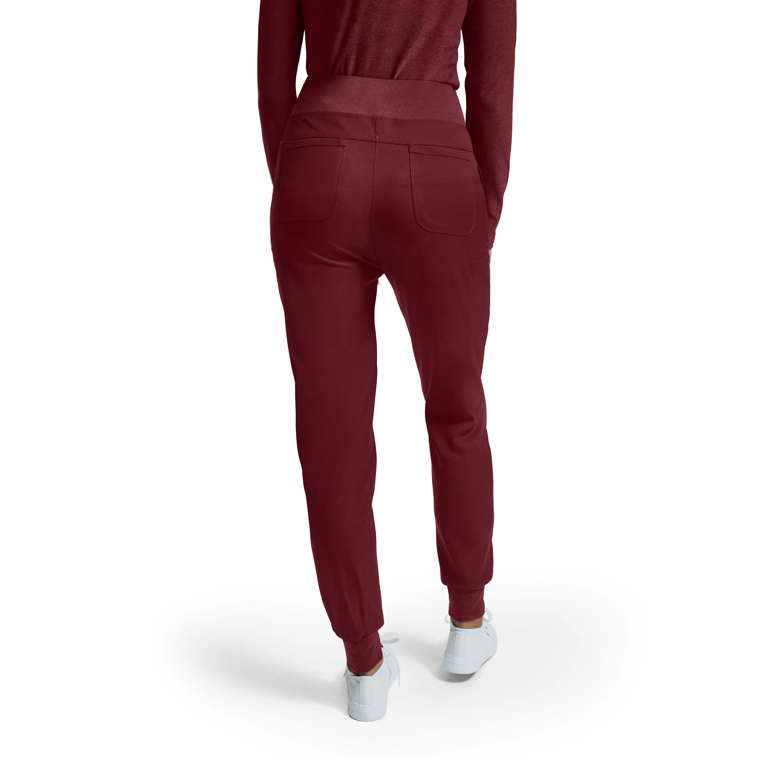 VIBE WB420 Women's Jogger Scrub Pants Wine