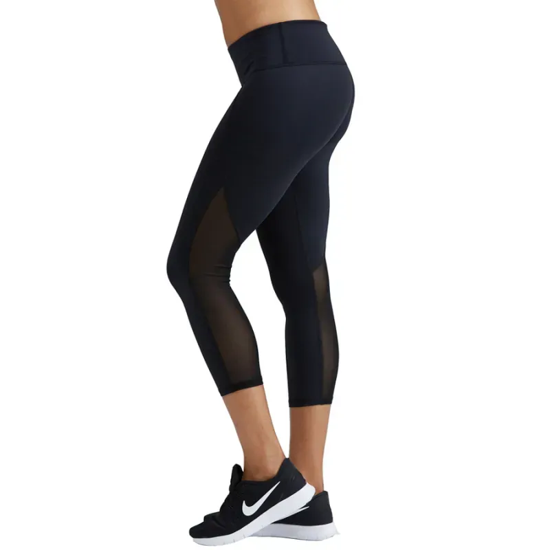 VibeFlex High-Waist Mesh Panel Capri Leggings