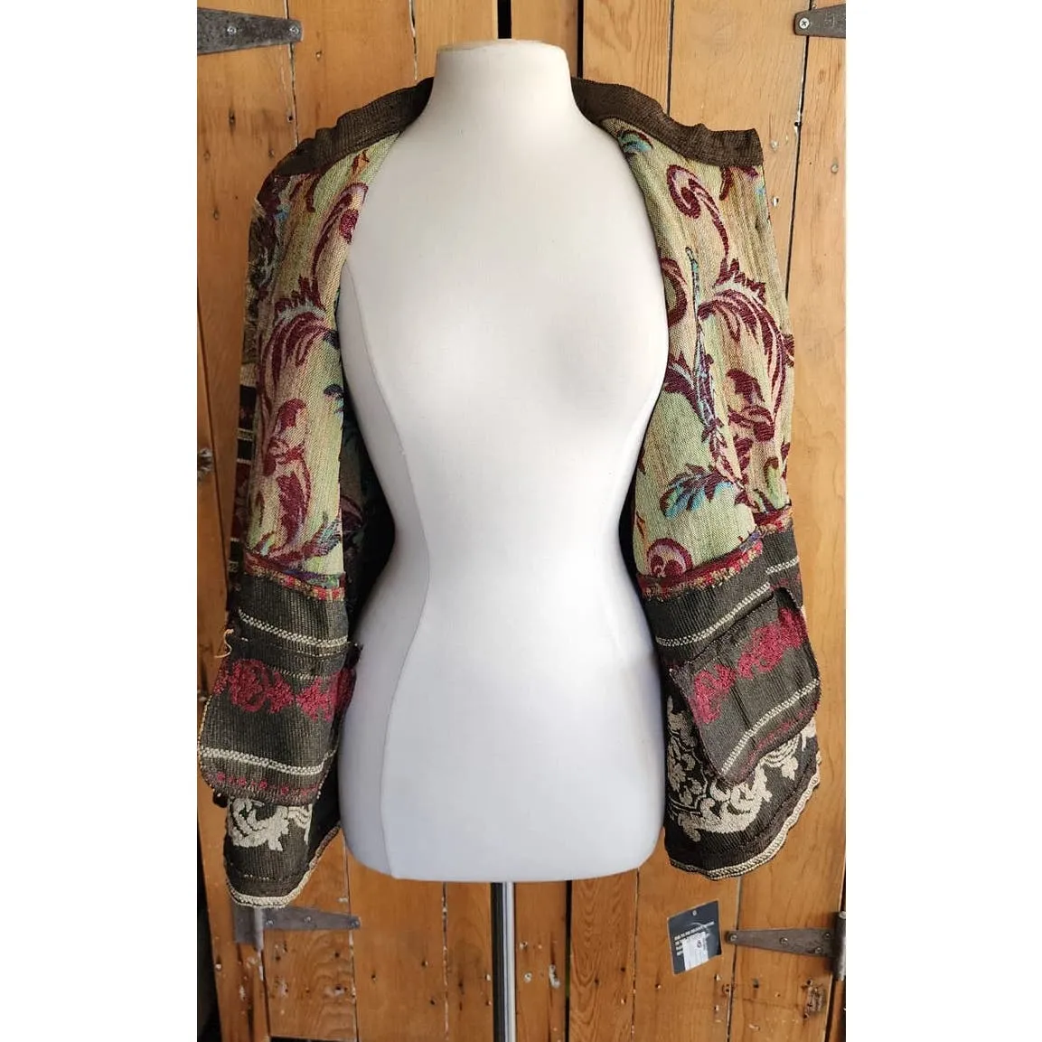 Vintage 90s Tapestry Weave Jacket Sag Harbor