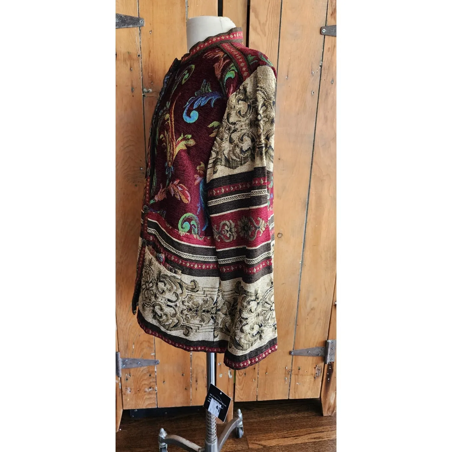 Vintage 90s Tapestry Weave Jacket Sag Harbor