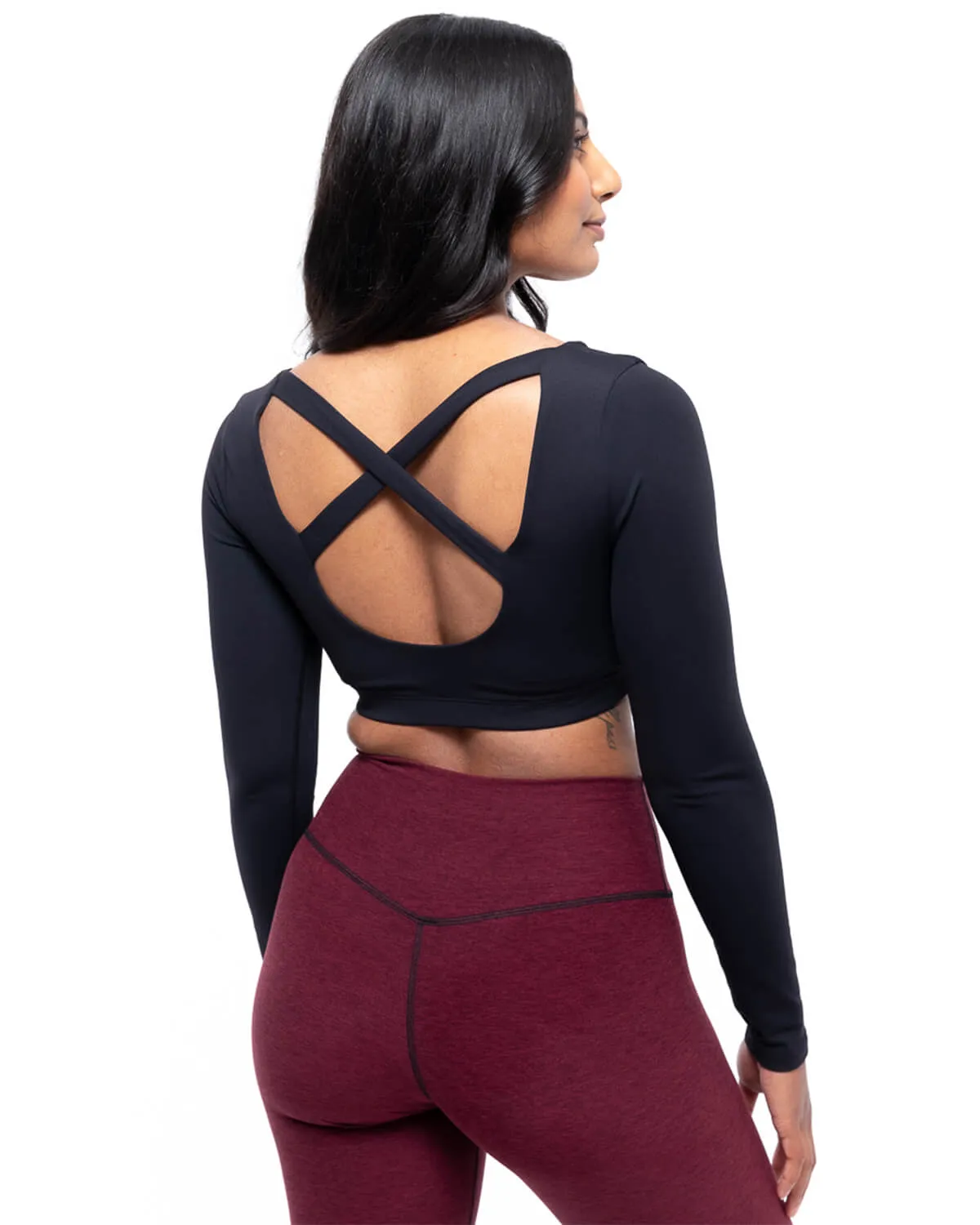 Vital Long Sleeve Bra | Black