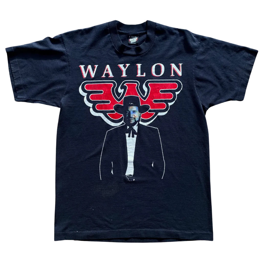 Waylon Jennings Rare Portrait Tee Size L