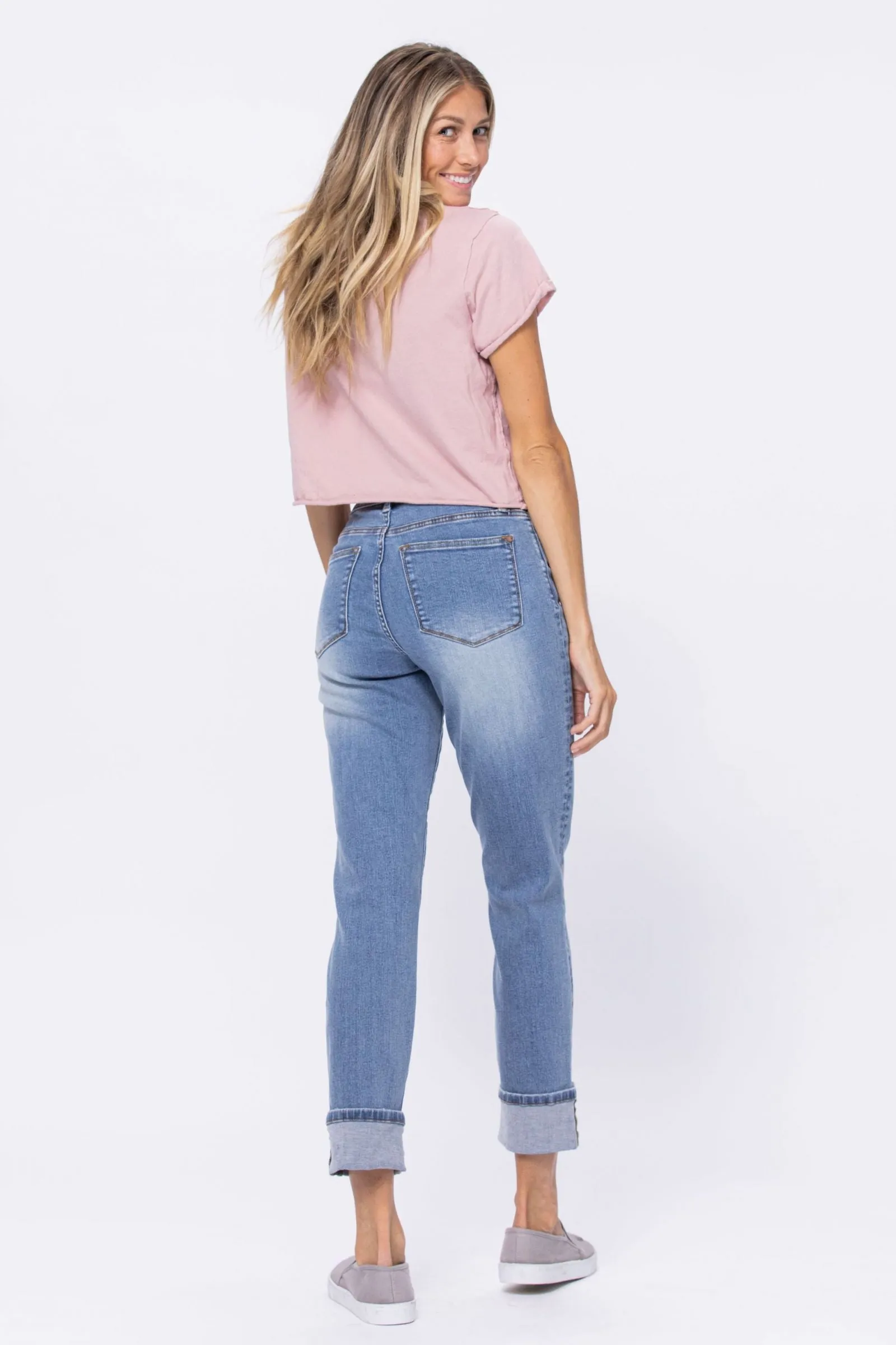 Weekend Vibes Judy Blue Non-Distressed Boyfriend Jeans