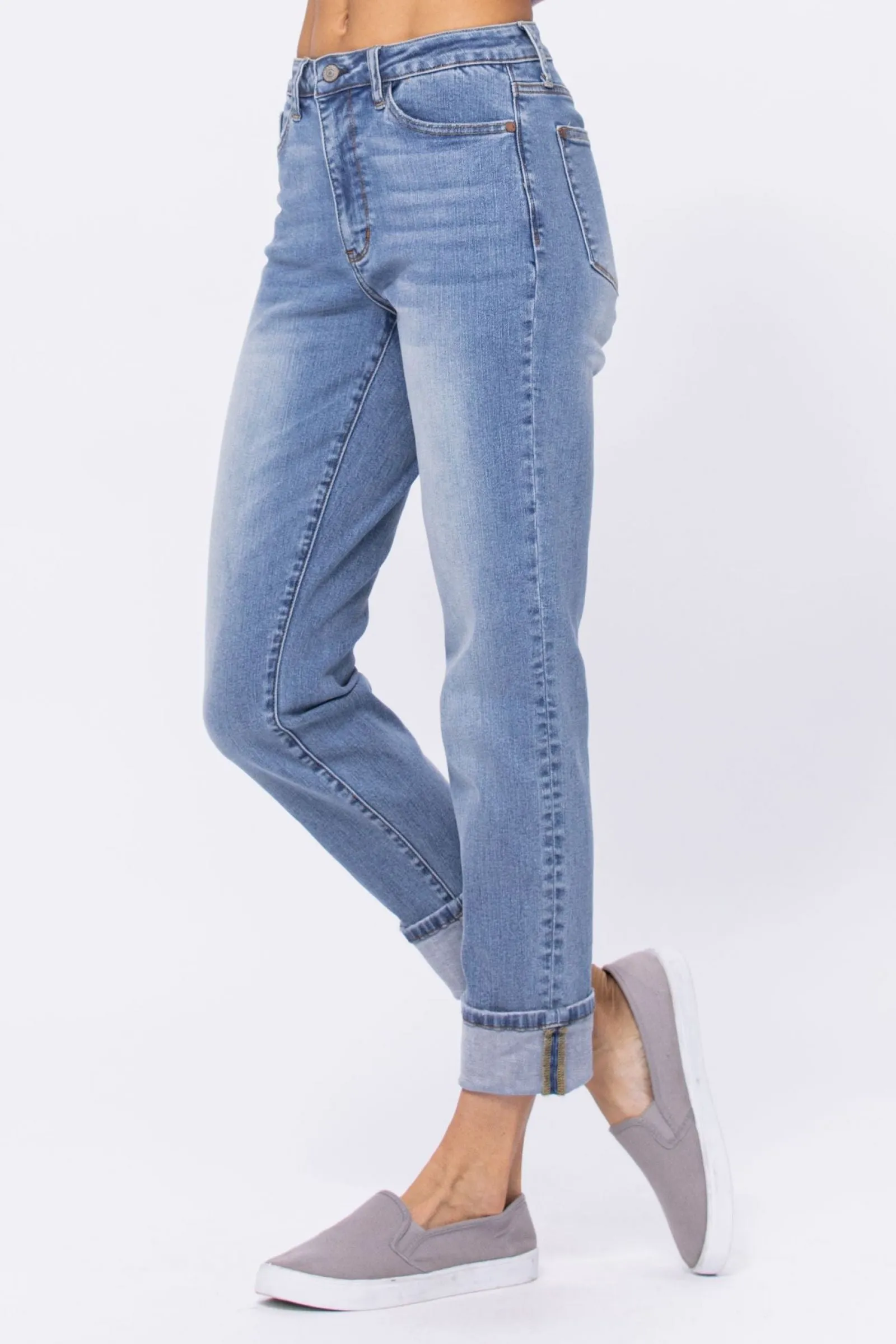 Weekend Vibes Judy Blue Non-Distressed Boyfriend Jeans