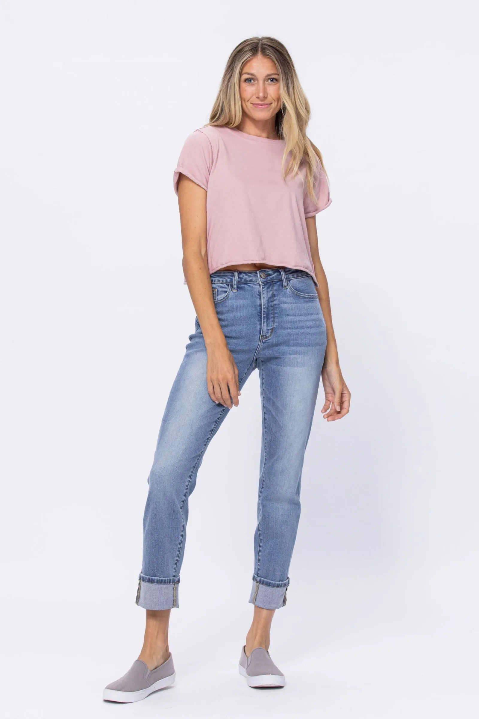 Weekend Vibes Judy Blue Non-Distressed Boyfriend Jeans