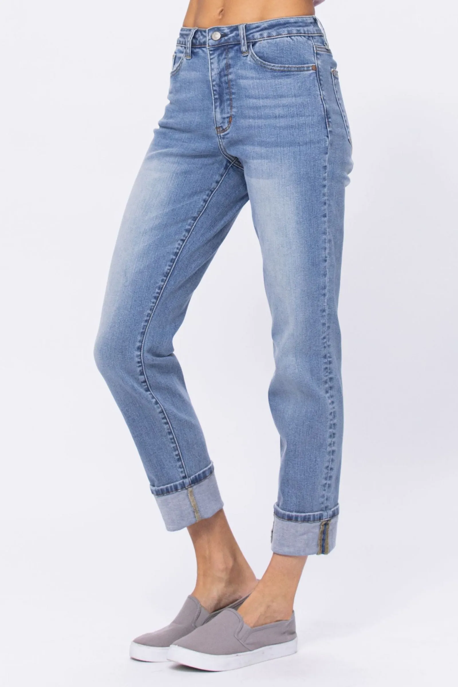 Weekend Vibes Judy Blue Non-Distressed Boyfriend Jeans