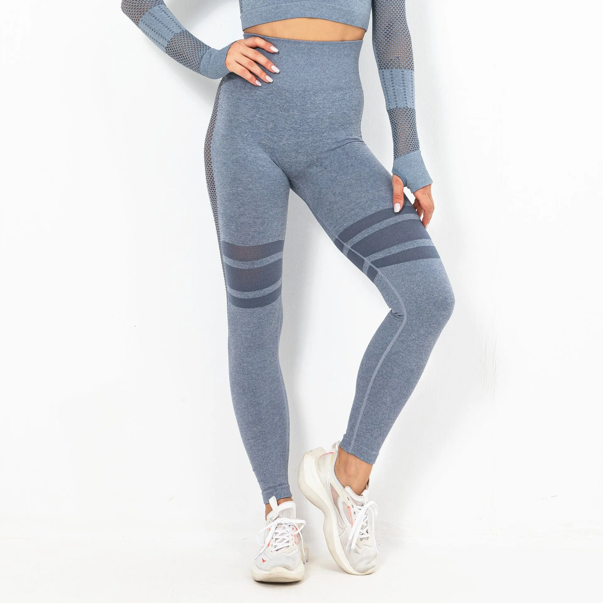 WellPer Seamless Mesh Sports Leggings