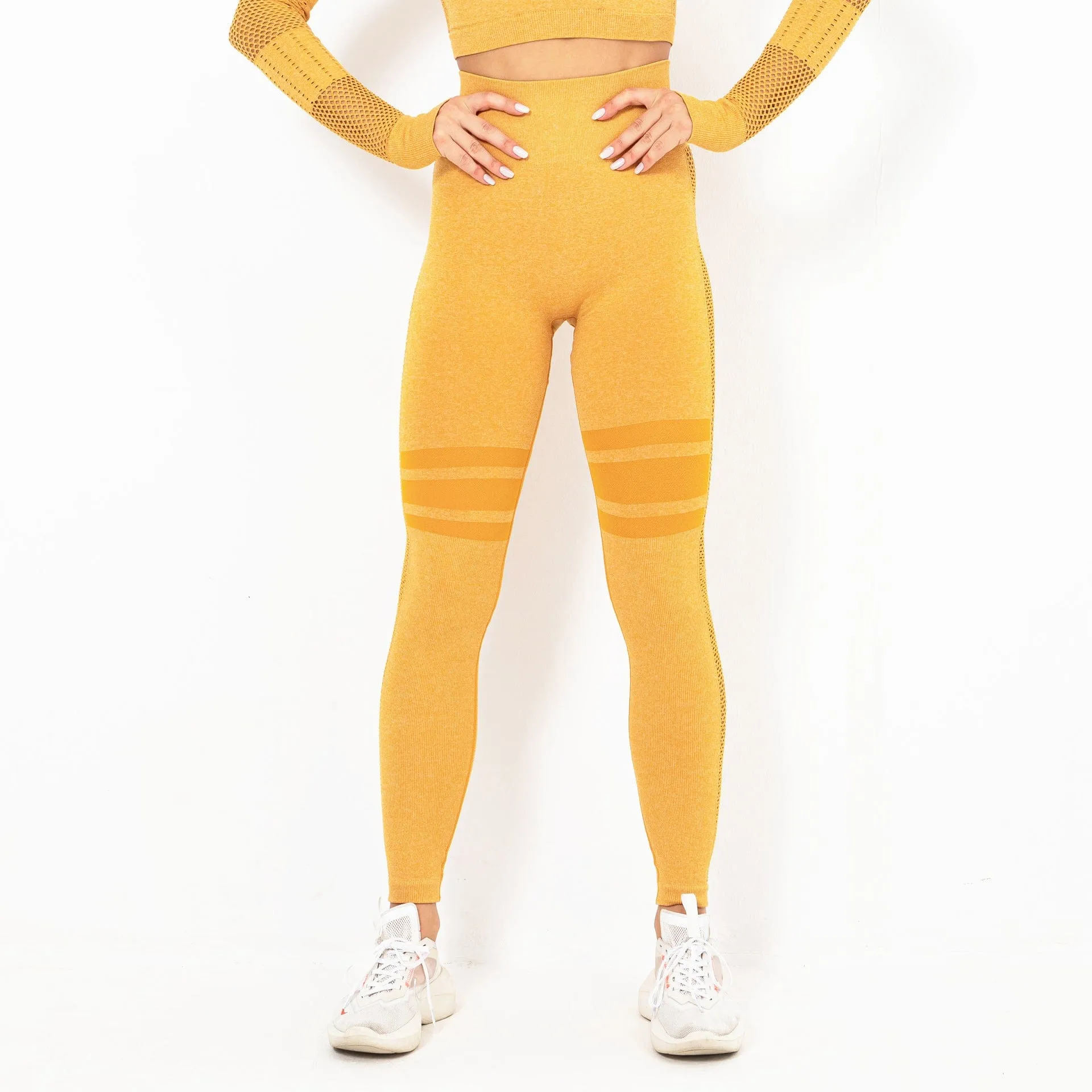 WellPer Seamless Mesh Sports Leggings