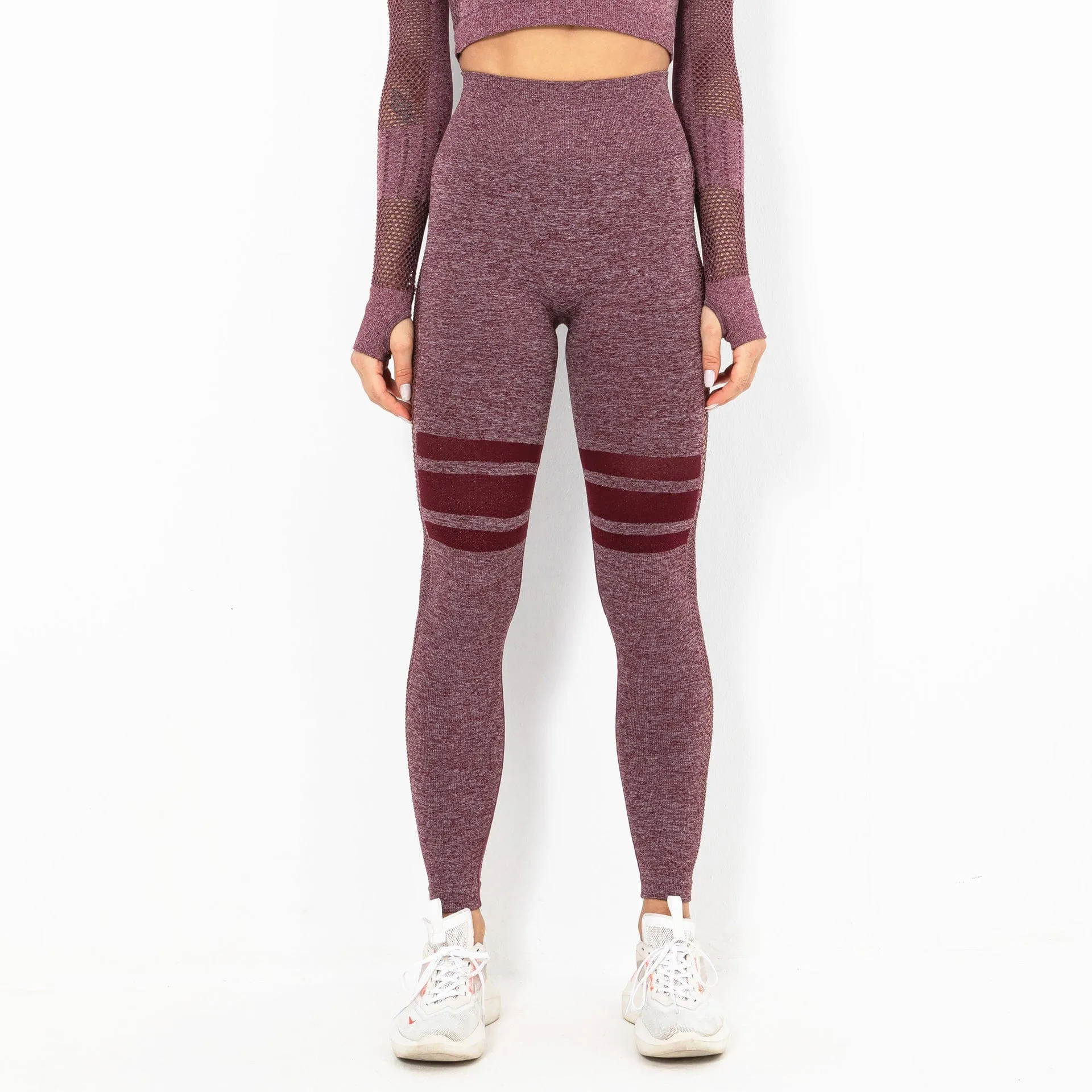 WellPer Seamless Mesh Sports Leggings