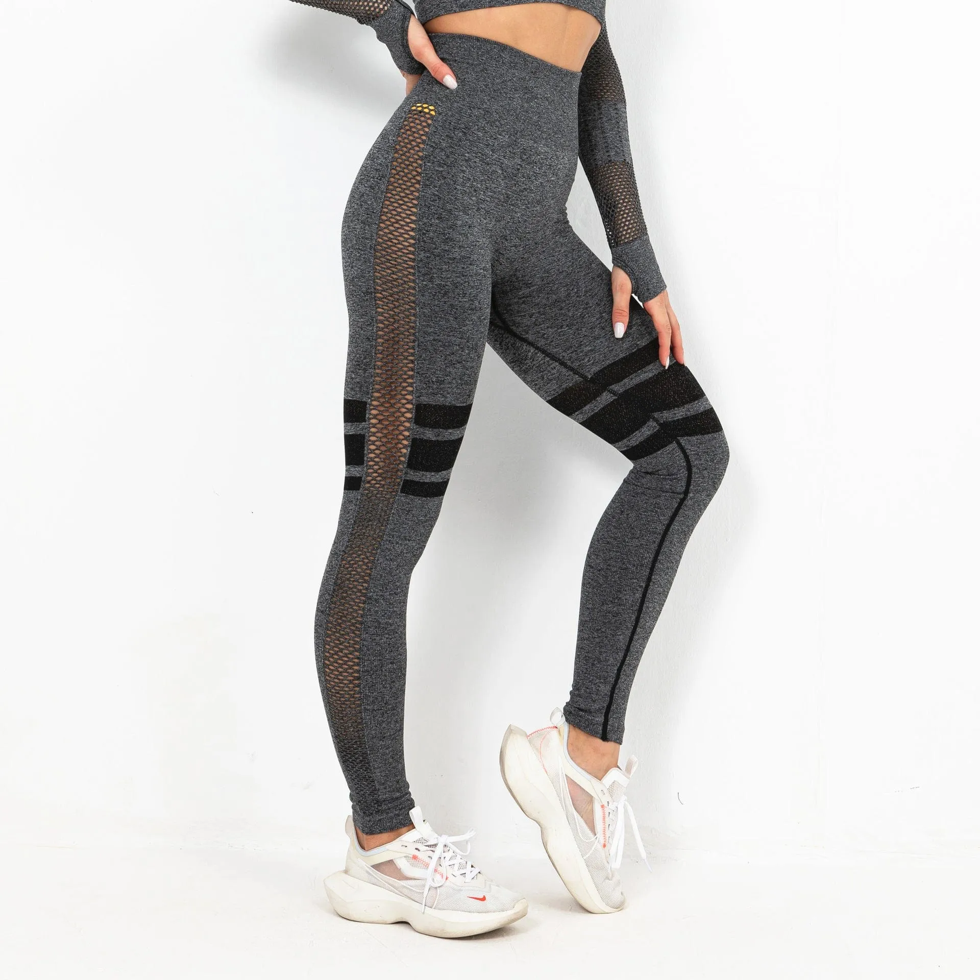 WellPer Seamless Mesh Sports Leggings