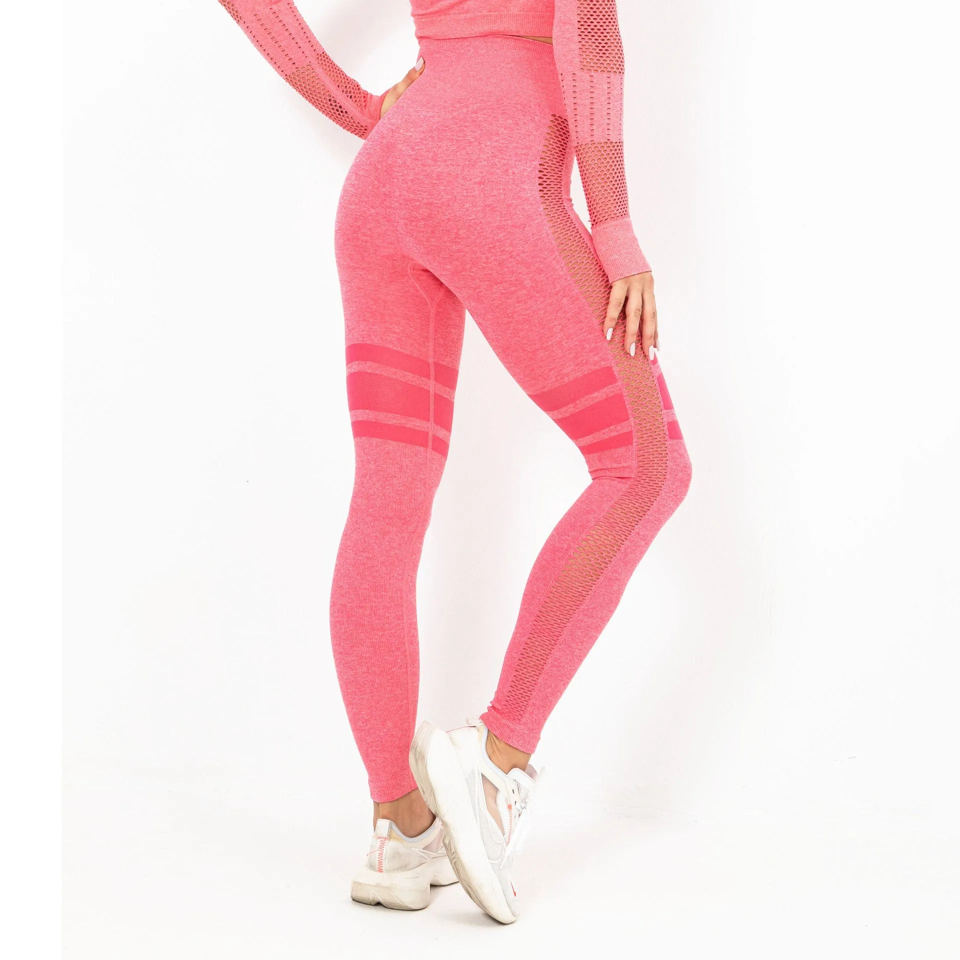 WellPer Seamless Mesh Sports Leggings