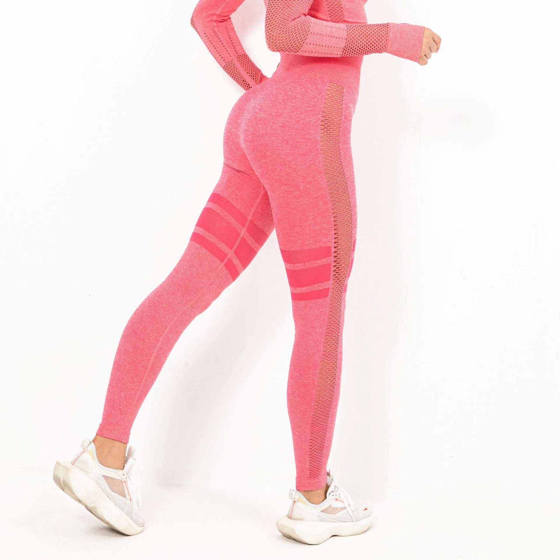 WellPer Seamless Mesh Sports Leggings