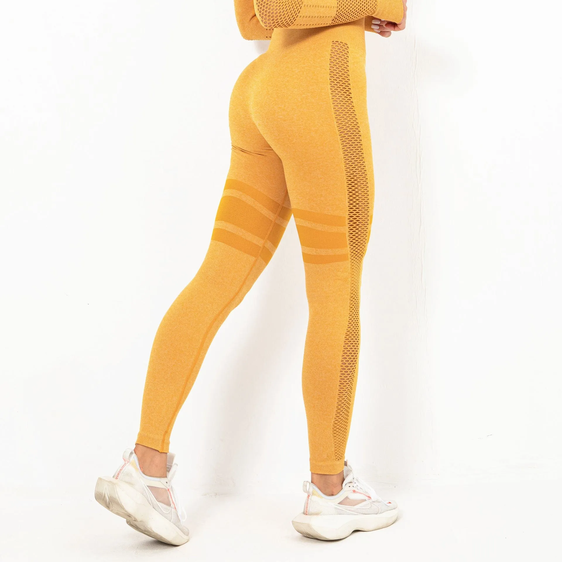 WellPer Seamless Mesh Sports Leggings