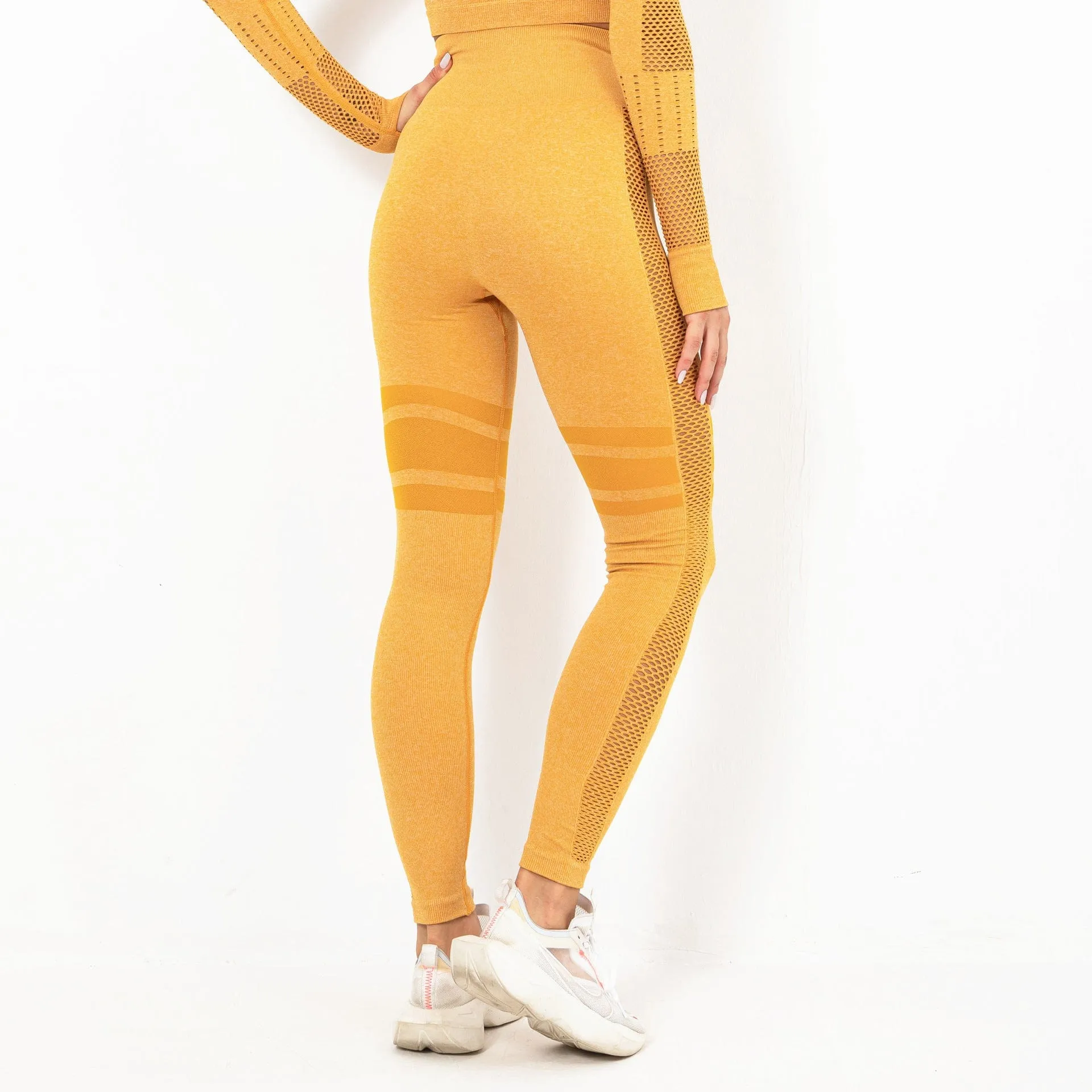 WellPer Seamless Mesh Sports Leggings